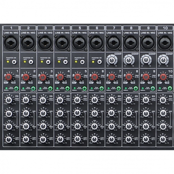 AMW AX16 v2 Mesa de Som 16 Canais Processador de Efeitos Hi End USB Compressor 100mm