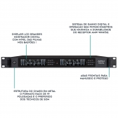 AMW AU4000 v3 Microfone Sem Fio 4 Canais UHF Digital + Case