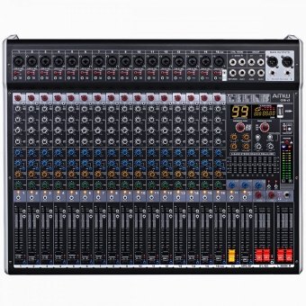 (USADO) AMW Q16 v3 Mesa de Som 16 Canais Combo 99 Efx Dsp 2 Aux Hi-Z Interface USB Eq BT
