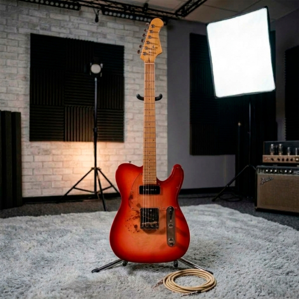 AMW SETL550 Guitarra Telecaster Cherry Sunburst Ponte Wilkinson by SQ Guitars