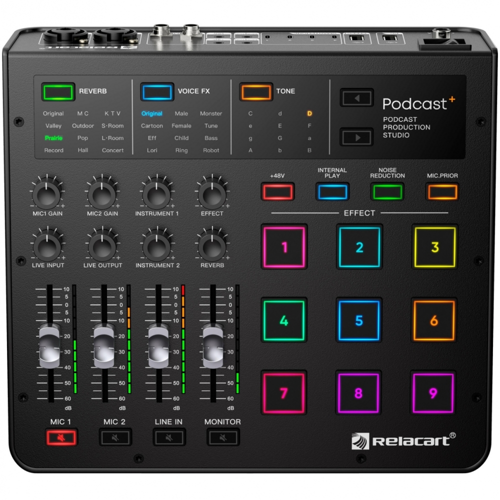AMW Relacart Podcast Interface Digital USB Live Streaming 9P