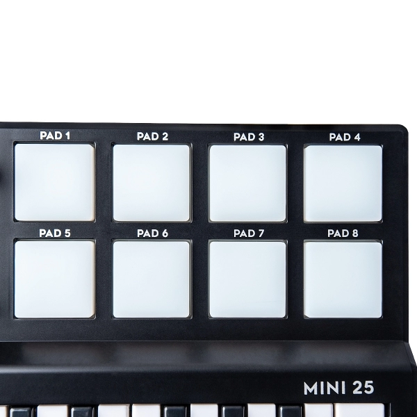 (USADO) KFX Mini 25 RGB Teclado Controlador Midi USB 25 Teclas PADs Knobs