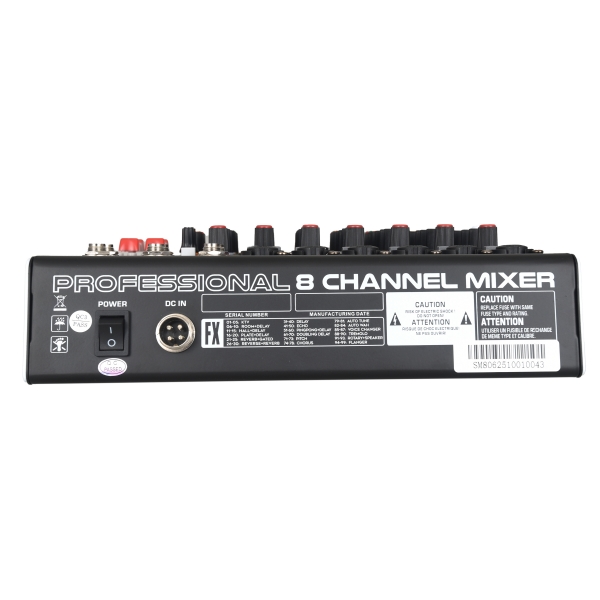 AMW SM8 v3 Mesa de Som 99 Efeitos DSP 8 Canais Interface USB