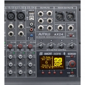 AMW AX24 v2 Mesa de Som 24 Canais Processador de Efeitos Hi End USB Compressor 100mm