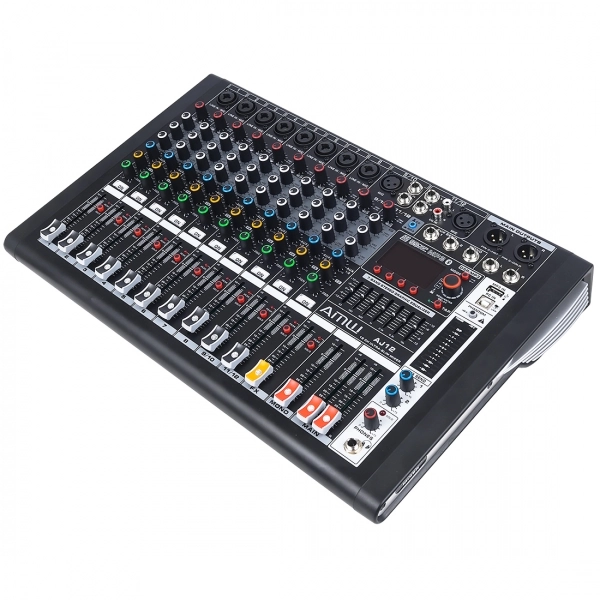 AMW AJ12 Mesa de som 12 Canais EFX High End BT Interface USB