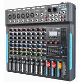 AMW KX10 v3 Mesa de som 10 Canais 99 Efeitos Efx Mute Aux Eq