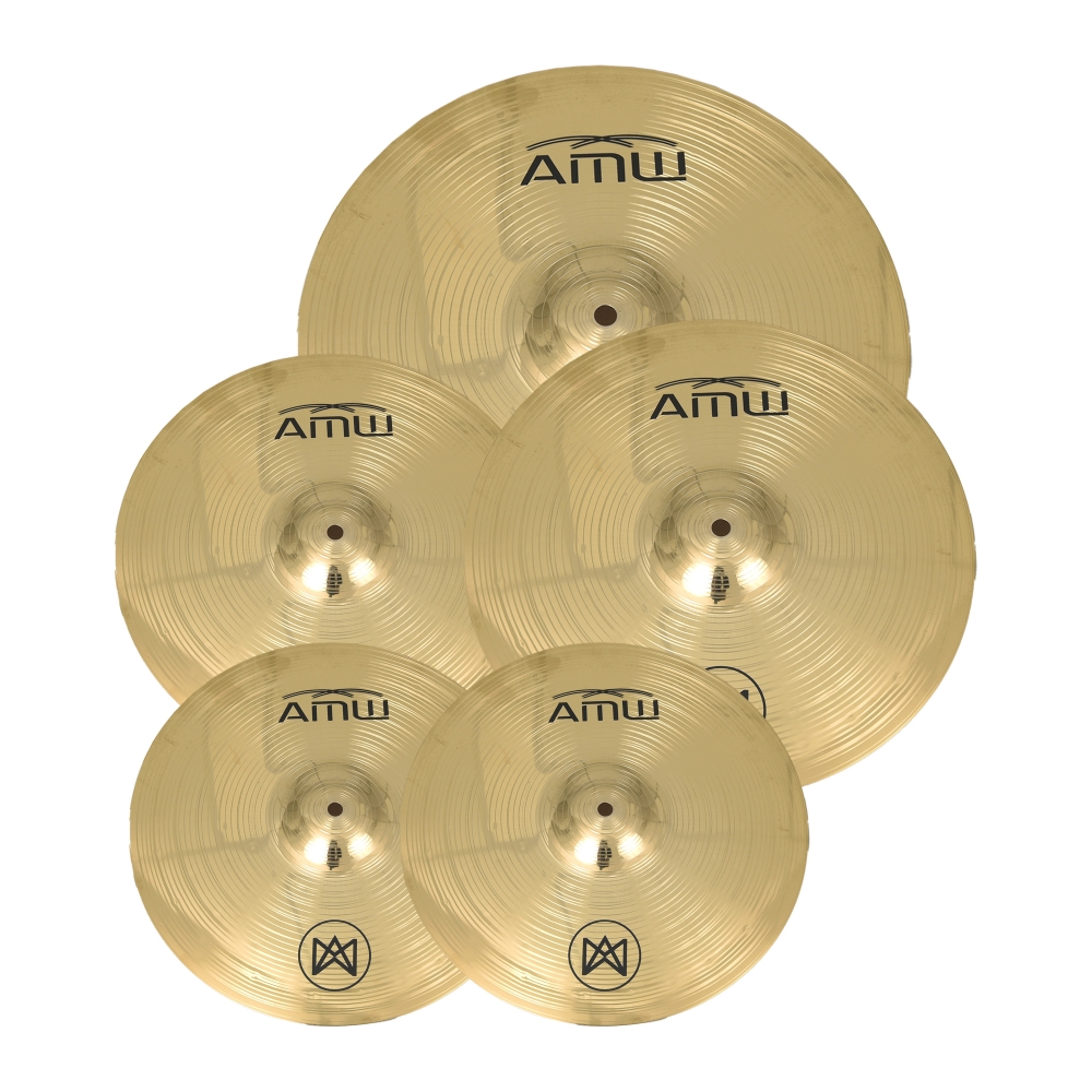 AMW CK5 Kit de Pratos Para Bateria 5 Peças 20 18 16 14 x2