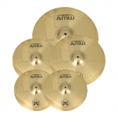 AMW CK5 Kit de Pratos Para Bateria 5 Peças 20 18 16 14 x2