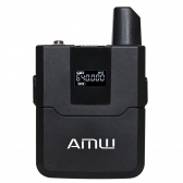 AMW BU300 v2 Microfone Sem Fio Duplo Auricular Digital UHF + Estojo