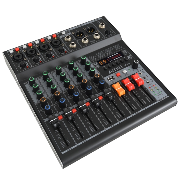 AMW VX6 Mesa de Som 6 Canais 99 EFX Interface USB OTG LoopBack