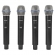 AMW AU2000 Microfone sem fio UHF 4 Canais Digital Diversity + Estojo