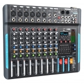 AMW KX10 v3 Mesa de som 10 Canais 99 Efeitos Efx Mute Aux Eq
