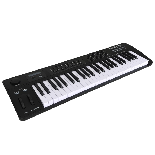 AMW P49 v2 Teclado Controlador MIDI USB 49 Teclas 8 Faders 8 Knobs