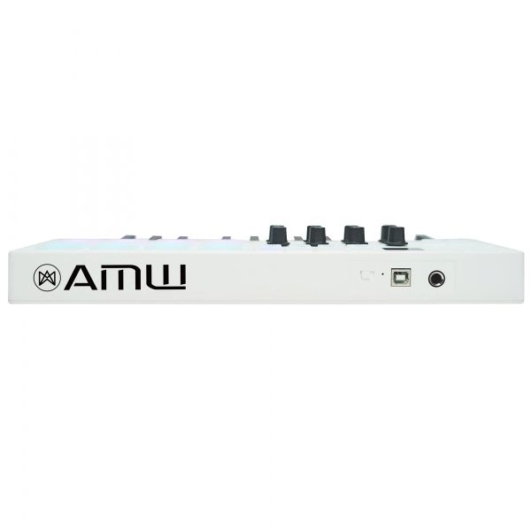 AMW Smartkey 25 White Teclado Controlador Midi USB Teclas 8 PADs Knobs