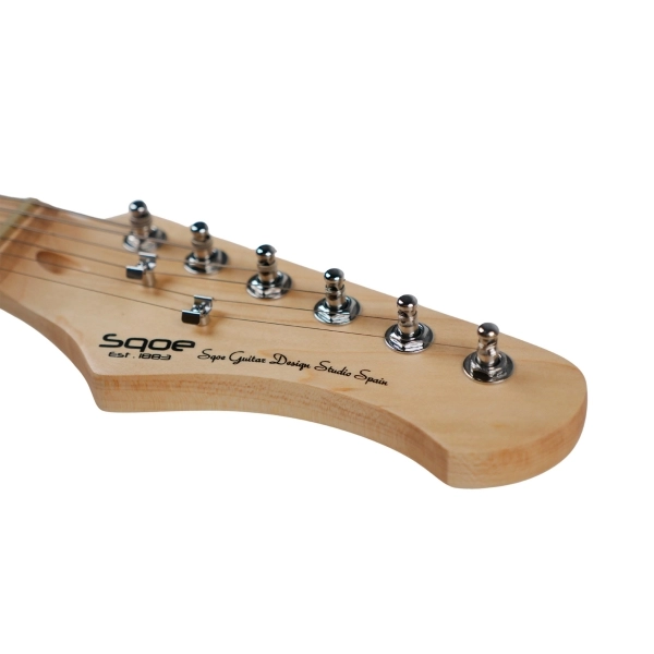 AMW SEST250 Clear White Guitarra Stratocaster HSS By SQOE