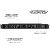 AMW AU6000 v2 Microfone sem fio Rack 4 canais Digital + Estojo