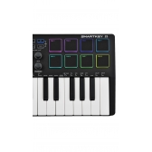 AMW Smartkey 25 Black Teclado Controlador Midi USB Teclas 8 PADs Knobs