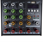 AMW PCM4 v2 Mesa de Som Compacta 4 Canais Echo XLR Interface