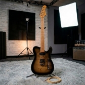 AMW SETL550 Guitarra Telecaster Clear Black Ponte Wilkinson by SQ Guitars
