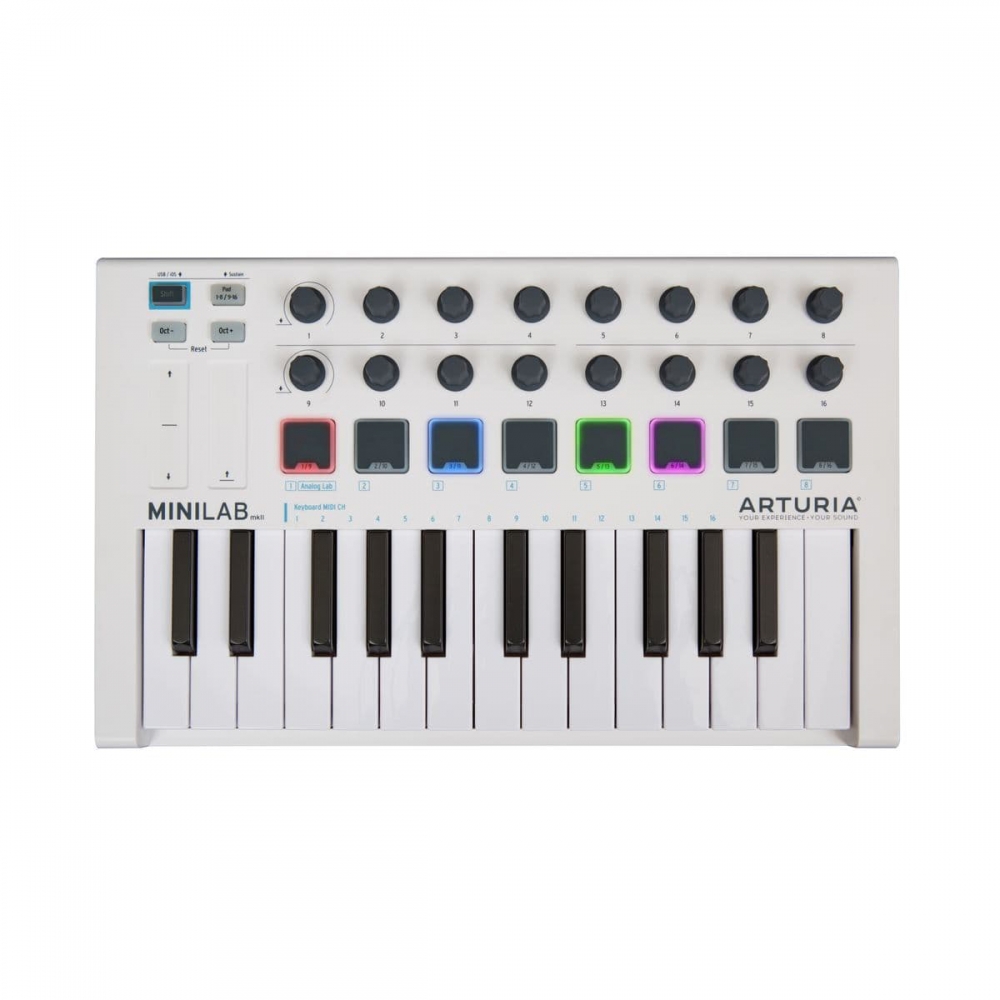 Arturia Minilab Mkii White Teclado Controlador Midi USB 25 Teclas