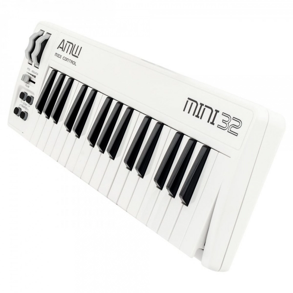 (USADO) AMW Mini 32 Branco Teclado Controlador Midi USB 32 Teclas