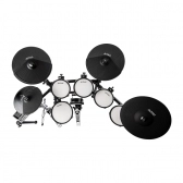 (USADO) AMW ED11 Pro Bateria Eletrônica All Mesh Dual Real Hi Hat Condução Tri zone Pratos Dual
