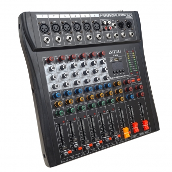 AMW CX6 v3 Mesa de Som 6 canais USB BT EFX PFL Eq 3 Bandas