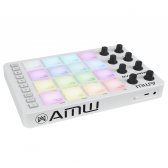 AMW Smartpad White Controlador Midi USB 16 PADs 8 Knobs Multifunção BT DAW Li-Ion