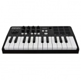 (USADO) AMW Master 25 Black Teclado Controlador Midi 9 PADs 8 Knobs Visor OLED