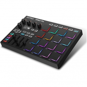 AMW XPAD Pro Controlador Midi 16 PADs multi 4 Knobs OLED etc