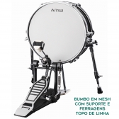 AMW ED15 Pro Bateria Eletrônica All Mesh com Natural Touch e Real Hi Hat