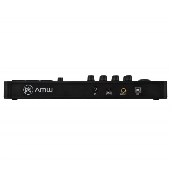 (USADO) AMW Master 25 Black Teclado Controlador Midi 9 PADs 8 Knobs Visor OLED