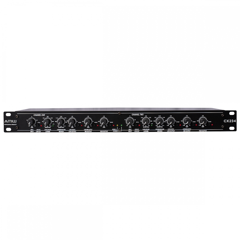 AMW CX234 Crossover Analógico 3 Vias Estéreo em Rack 19´´