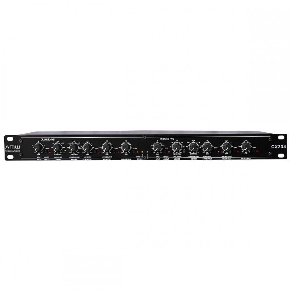 AMW CX234 Crossover Analógico 3 Vias Estéreo em Rack 19´´