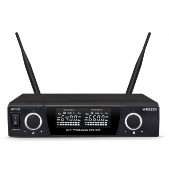 AMW BU230 Microfone Sem fio Duplo UHF Digital Bodypack + Lapela + Auricular 223 2B 2A 2L