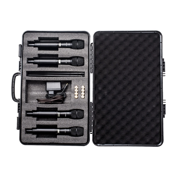 AMW AU7000 Microfone Sem Fio Profissional 4 Canais Digital UHF Multibanda