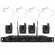 AMW BU3000 Microfone sem fio 4 canais Digital UHF Auricular