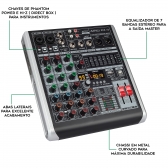 AMW ST6 Mesa de Som 6 Canais 99 Efx Interface de Áudio USB !