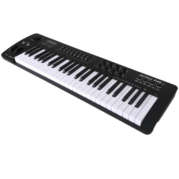 AMW P49 v2 Teclado Controlador MIDI USB 49 Teclas 8 Faders 8 Knobs