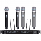 AMW AU4000 v3 Microfone Sem Fio 4 Canais UHF Digital + Case