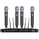AMW AU4000 v3 Microfone Sem Fio 4 Canais UHF Digital + Case