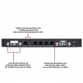 AMW AU4000 v3 Microfone Sem Fio 4 Canais UHF Digital + Case