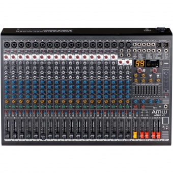 AMW AN20 v3 Mesa de Som 20 Canais com 4 saídas Auxiliares DSP 99 EFX BT Interface