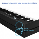 AMW PD1 Black Piano Digital Dobrável com 88 Teclas e Acessórios !