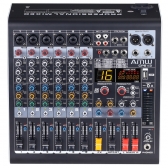 (USADO) AMW CP6 v3 Mesa de Som 6 Canais Efeitos USB Interface Mp3 BT