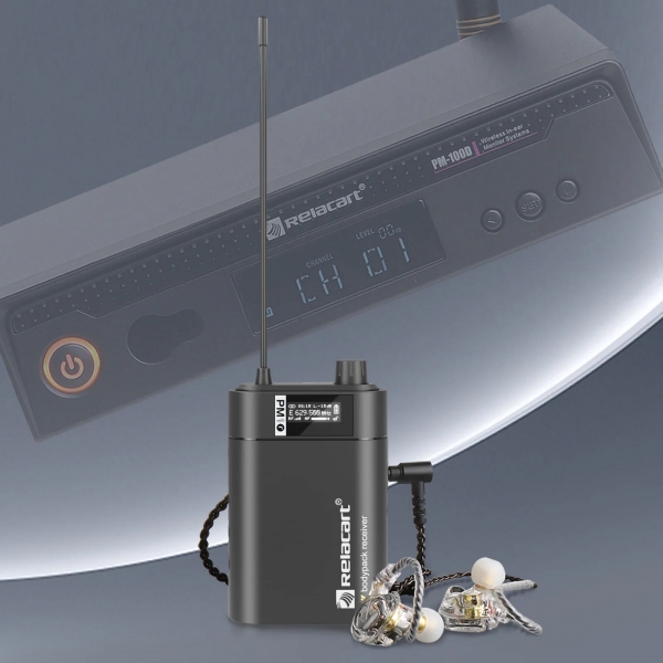 Relacart PM100D Monitor de Palco In Ear Hi End Digital UHF Estéreo + Brinde