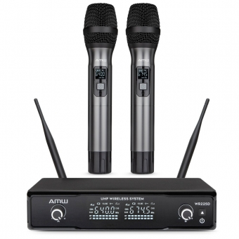 AMW AU200 Microfone sem fio Duplo de Mão UHF Digital