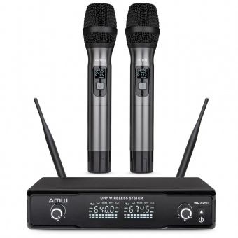 AMW AU200 Microfone sem fio Duplo de Mão UHF Digital
