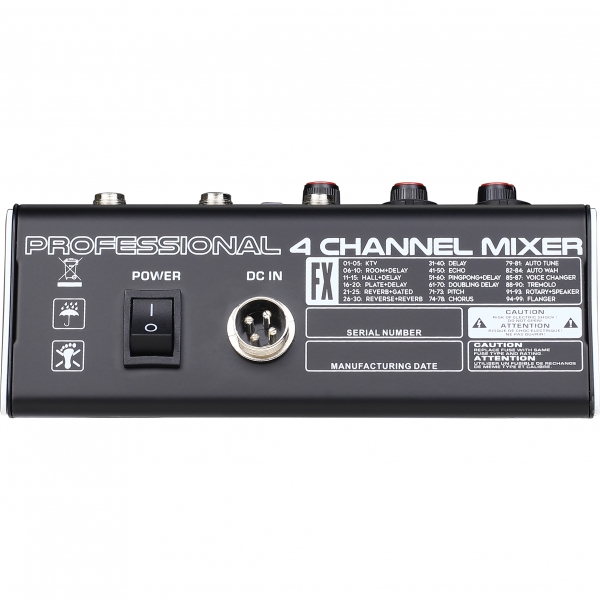 AMW SM4 v3 Mesa de Som 4 Canais com Efeitos DSP USB Interface