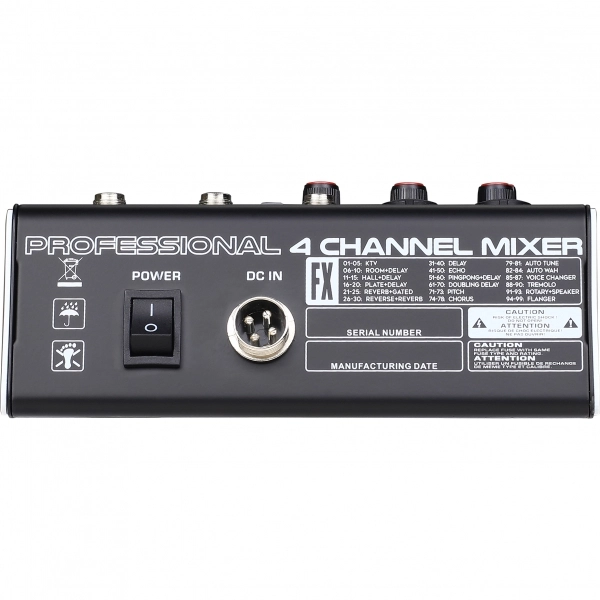 AMW SM4 v3 Mesa de Som 4 Canais com Efeitos DSP USB Interface
